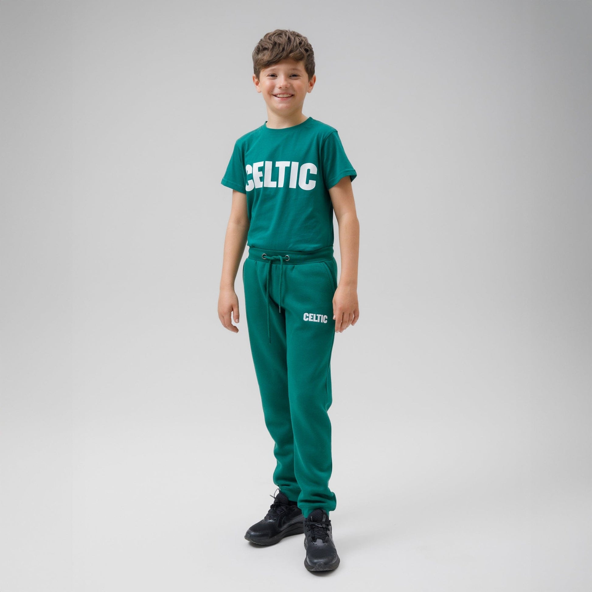 Celtic Junior Green Text Joggers