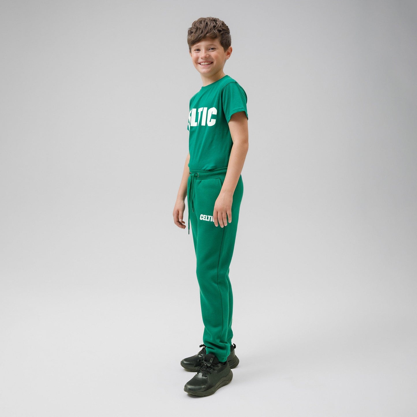 Celtic Junior Green Text Joggers