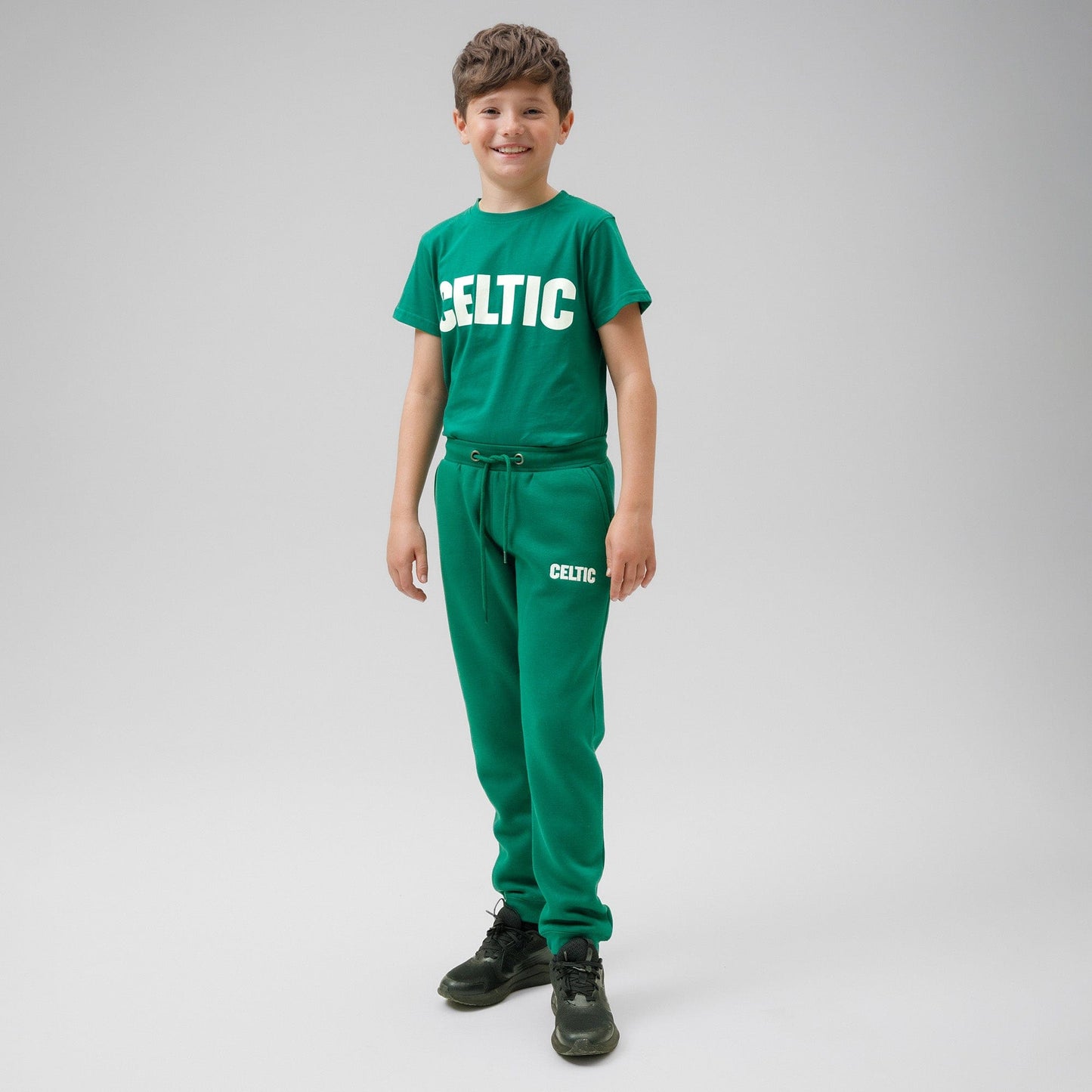 Celtic Junior Green Text Joggers