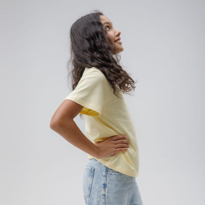 Celtic Junior Oversized Back Print Yellow T-Shirt