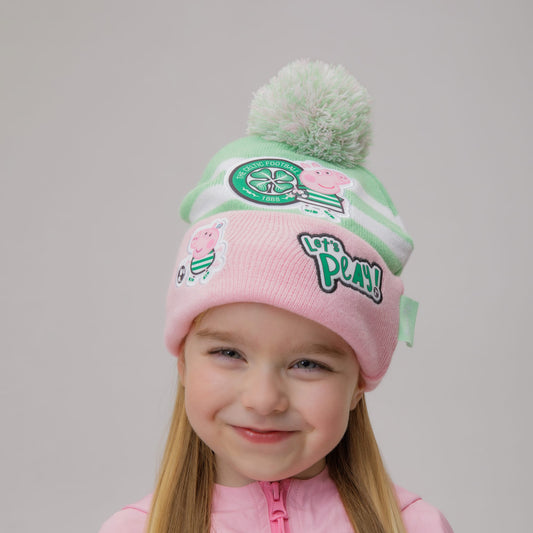 Celtic Junior Peppa Pig Pink Beanie