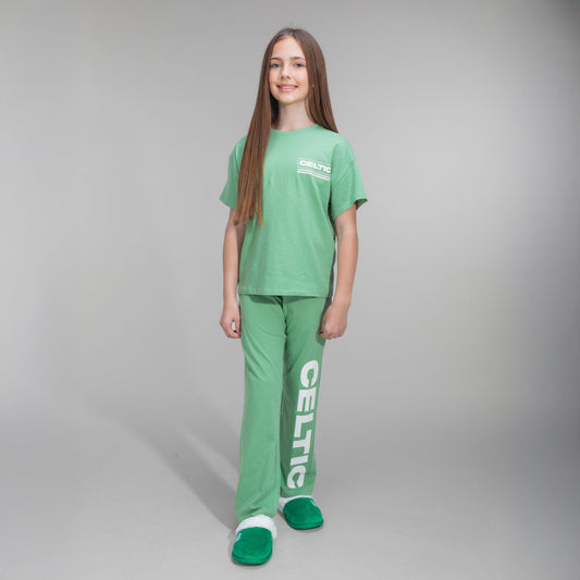 Celtic Junior Pink Trouser Pyjamas