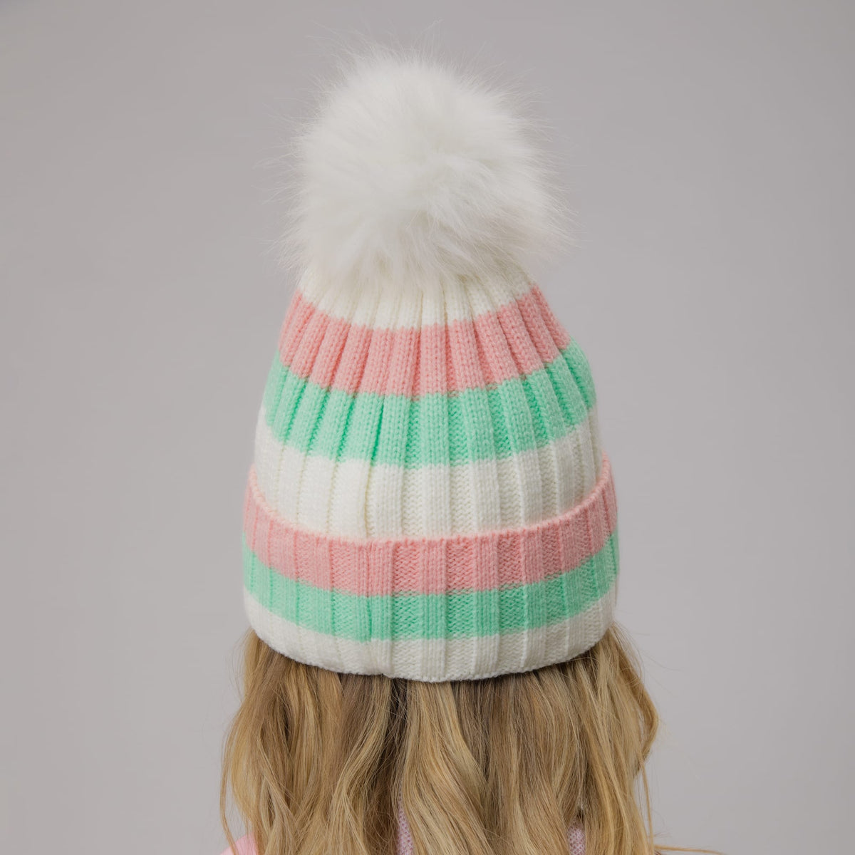 Celtic Junior Stripe Pom Beanie