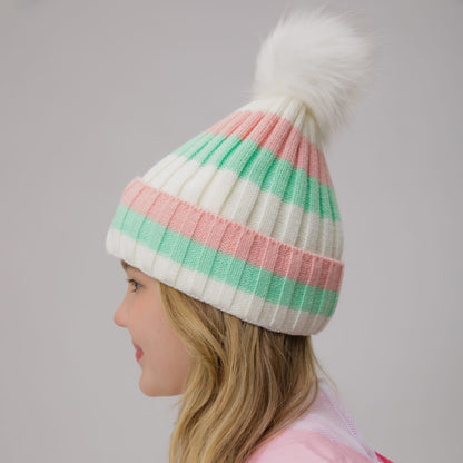 Celtic Junior Stripe Pom Beanie