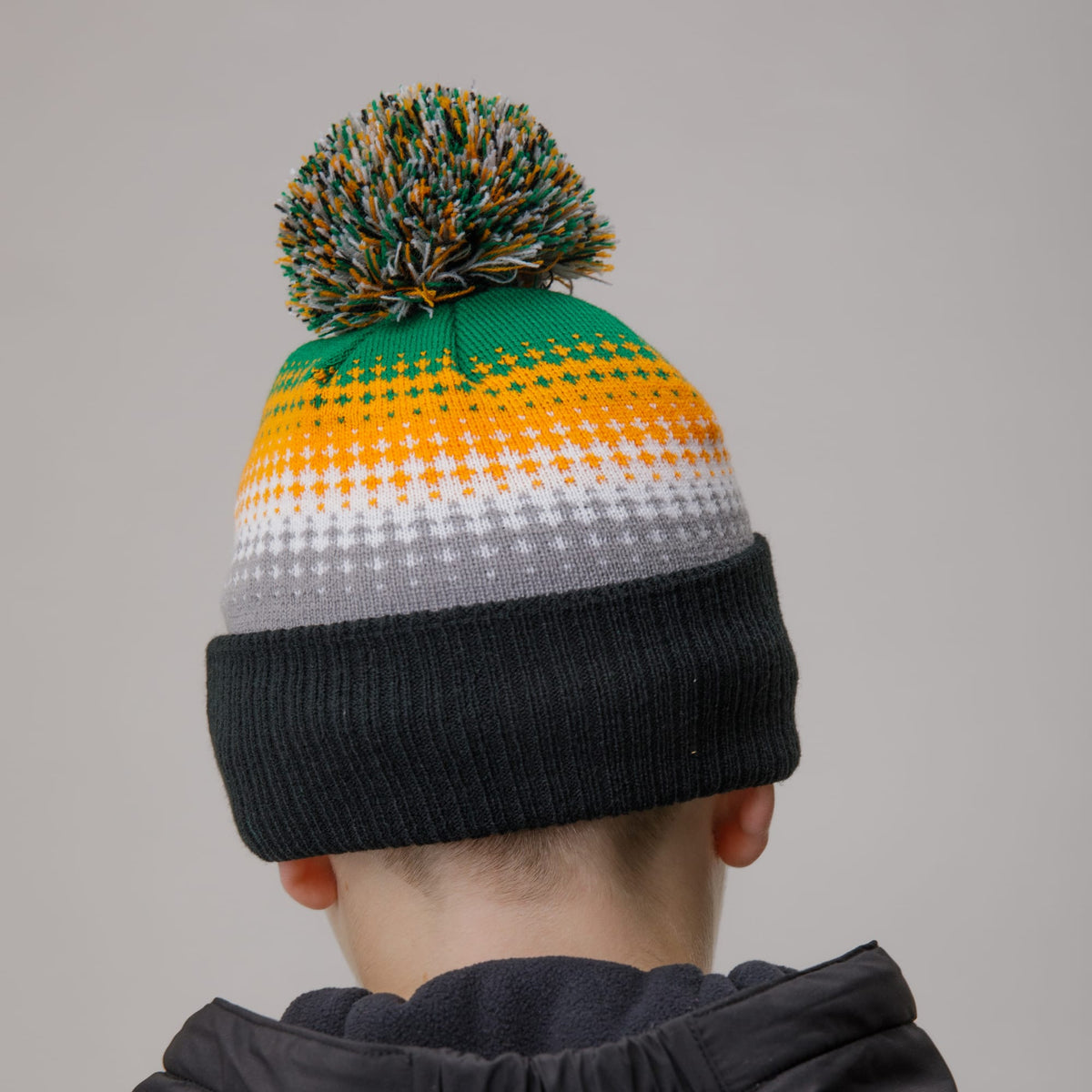 Celtic Junior Tricolour Pom Beanie