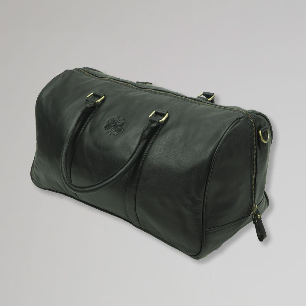 Celtic Leather Clover Holdall - Black