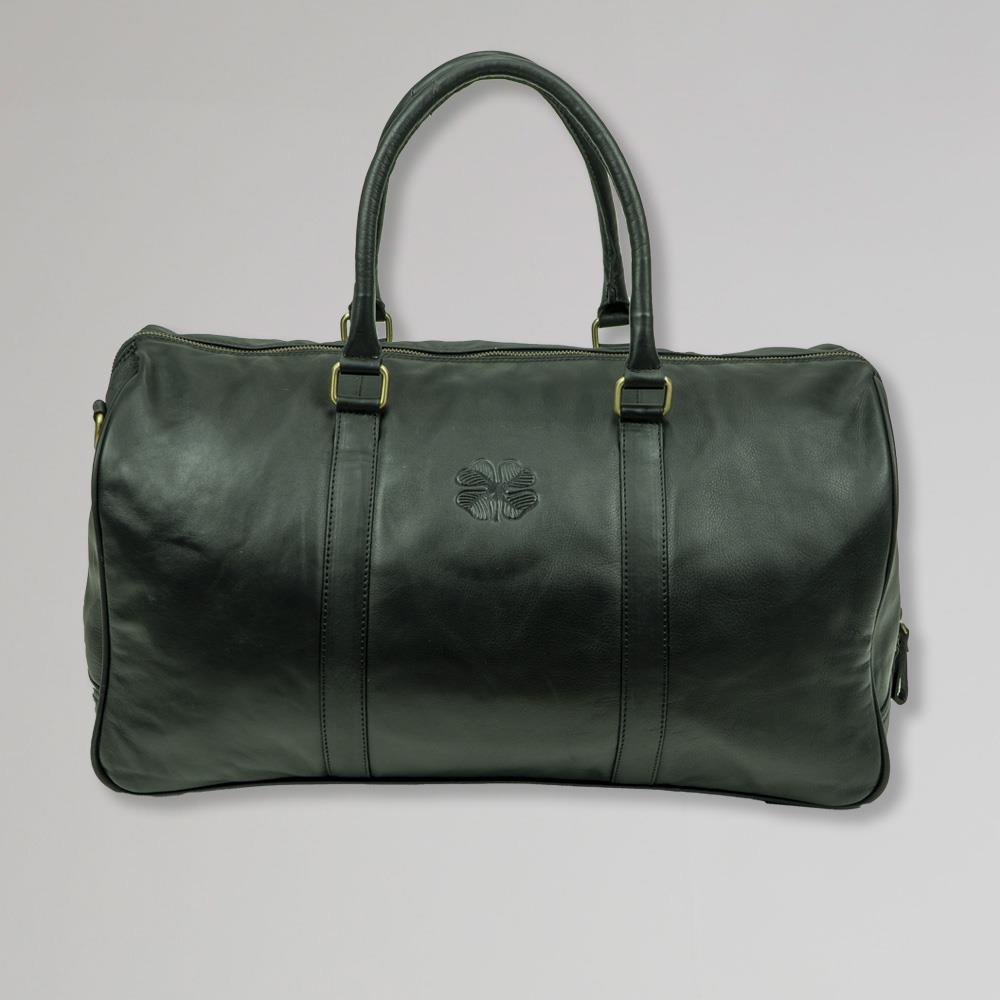 Celtic Leather Clover Holdall - Black