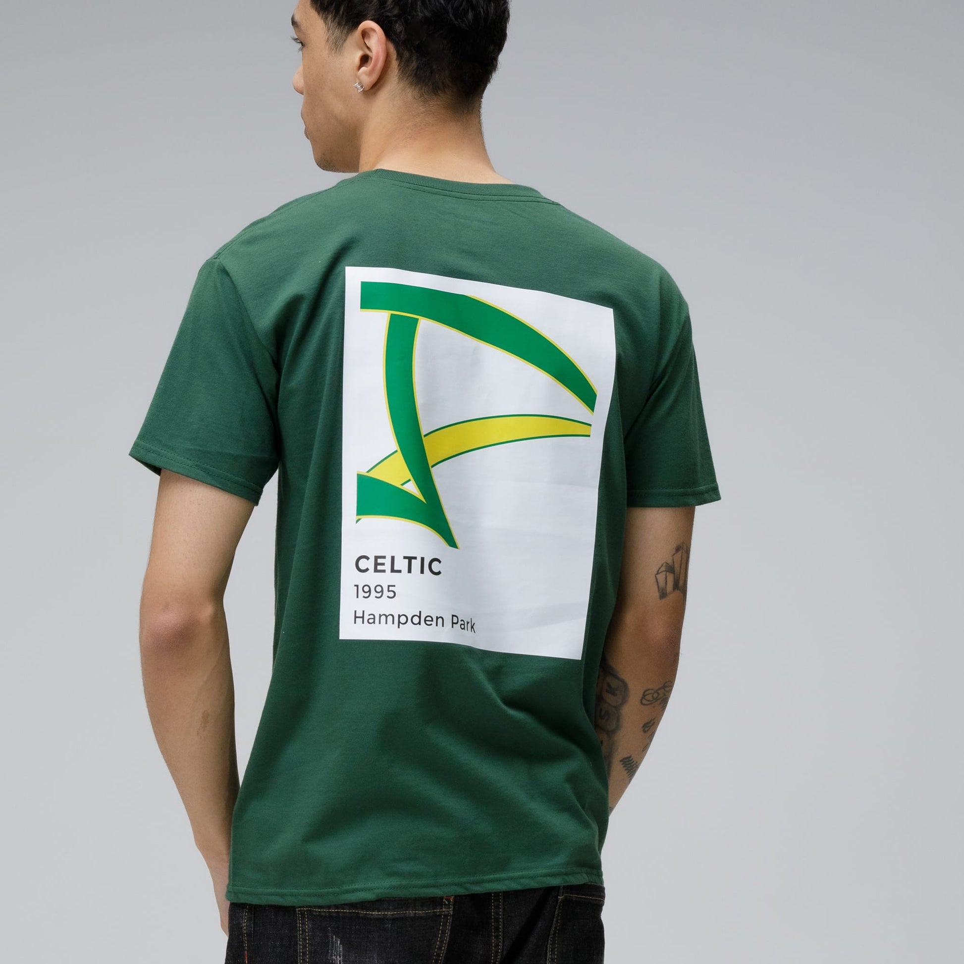Celtic Men's Hampden 1995 Back Print Dark Green T-Shirt