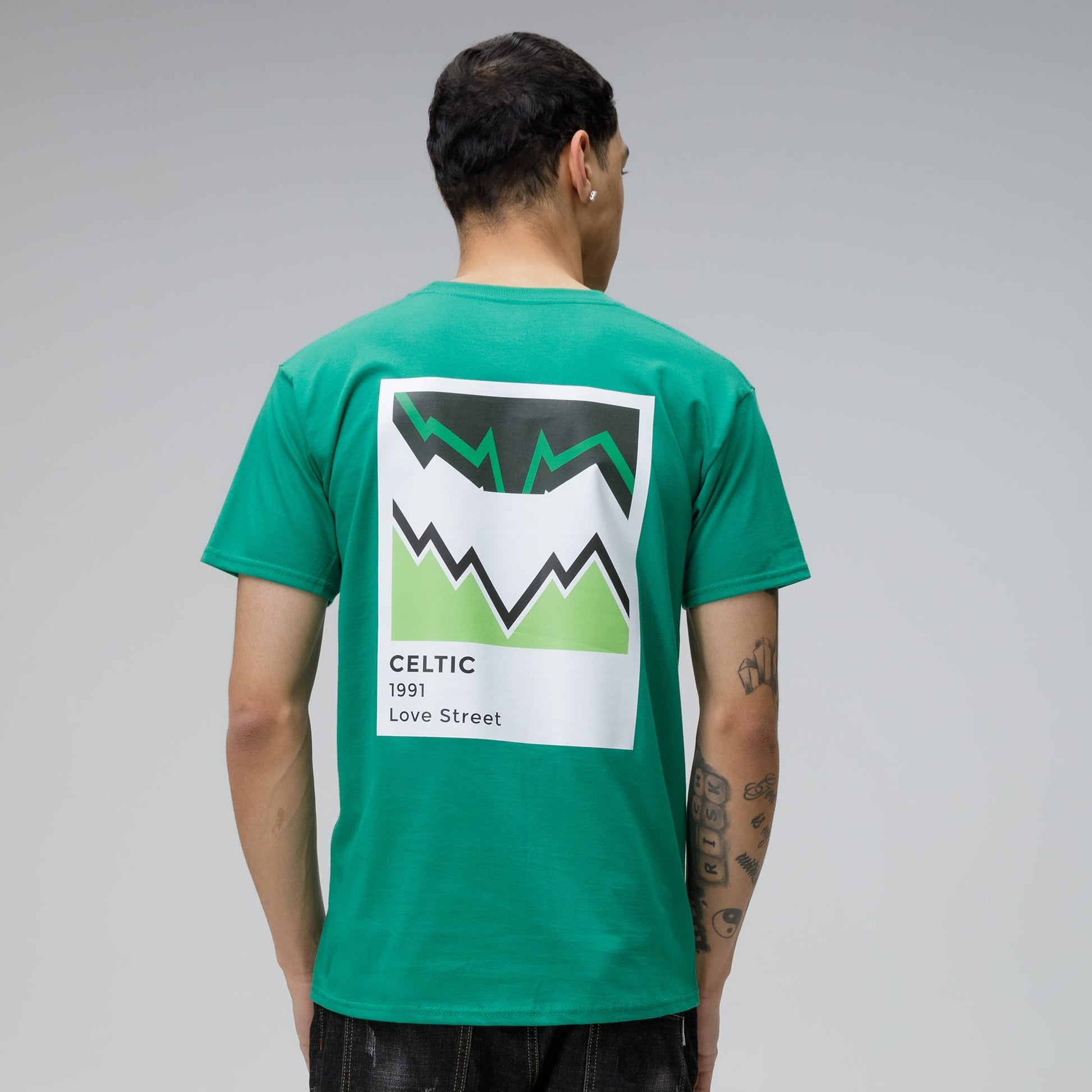 Celtic Men's Peoples 1991 Back Print Green T-Shirt