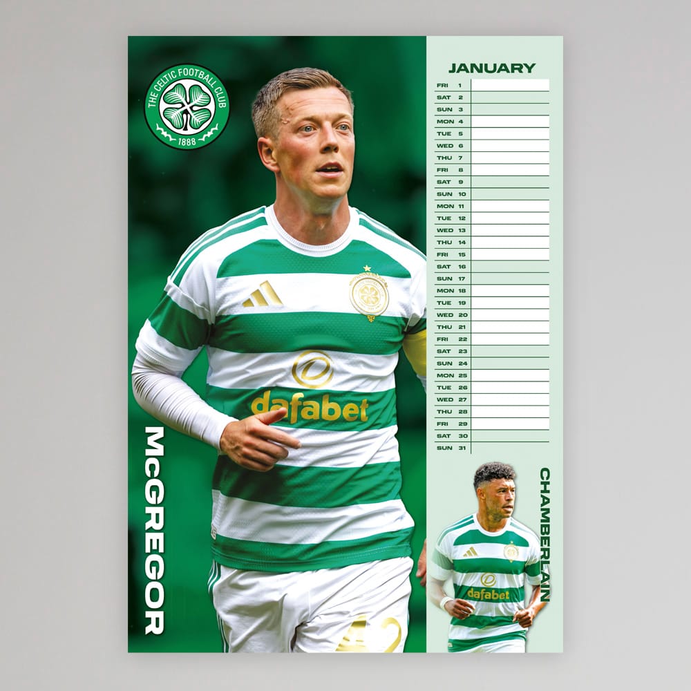 Celtic Official 2027 Player Calendar