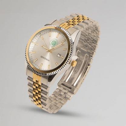 Celtic Sekonda Silver and Gold Watch