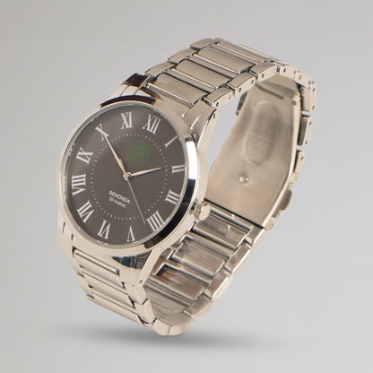 Celtic Sekonda Silver Classic Bracelet Black Dial Watch