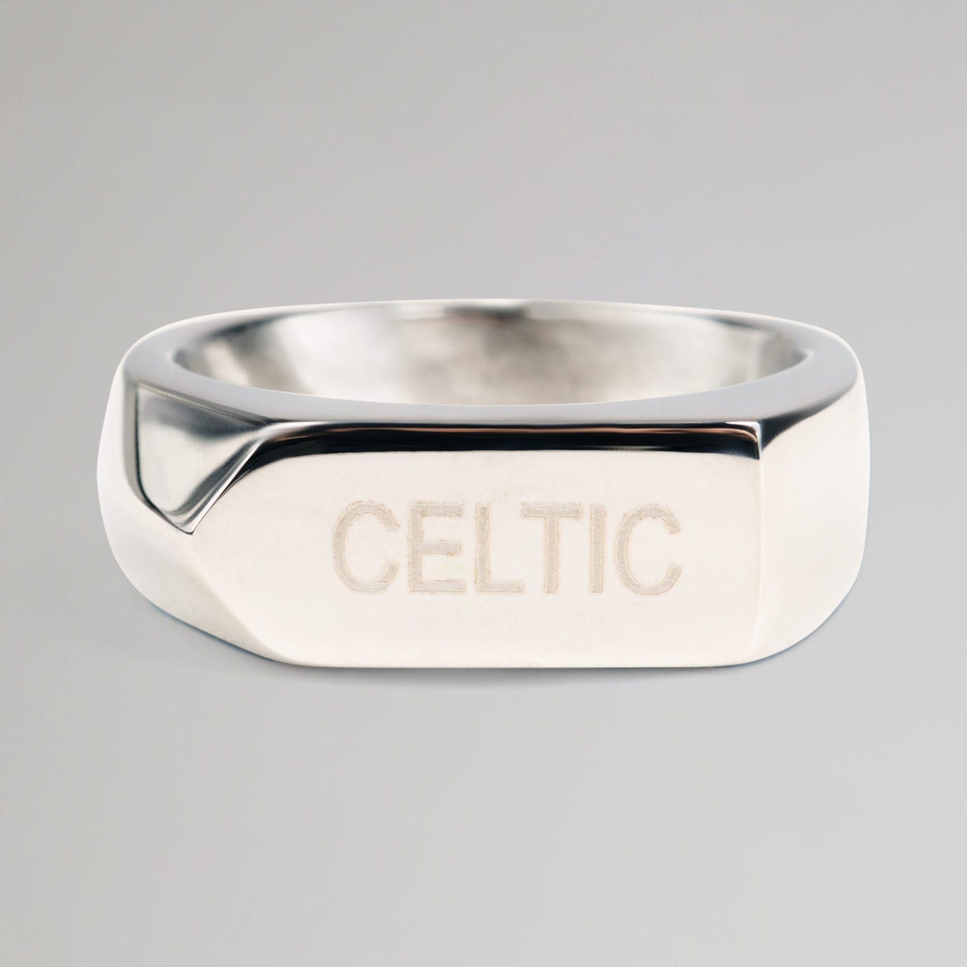 Celtic Silver Plated Signet Ring