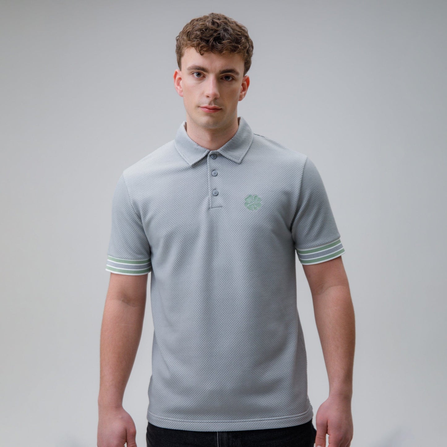 Celtic Waffle Grey Polo Shirt