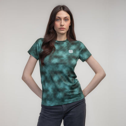 Celtic Women's Dark Green Print T-Shirt