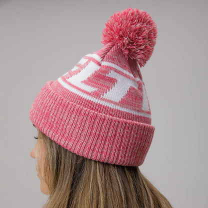 Celtic Women's Print Pink Pom Beanie