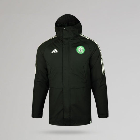 adidas Celtic 2023/24 Schwarzer Parka