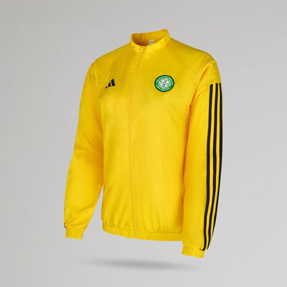 adidas Celtic 2023/24 Gelbe Präsentationsjacke für Damen