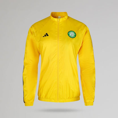 adidas Celtic 2023/24 Gelbe Präsentationsjacke für Damen