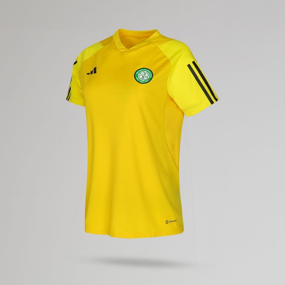 adidas Celtic 2023/24 Gelbes Trainingstrikot für Damen