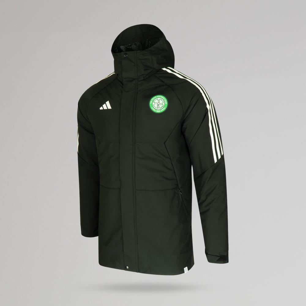 adidas Celtic 2023/24 Schwarzer Parka