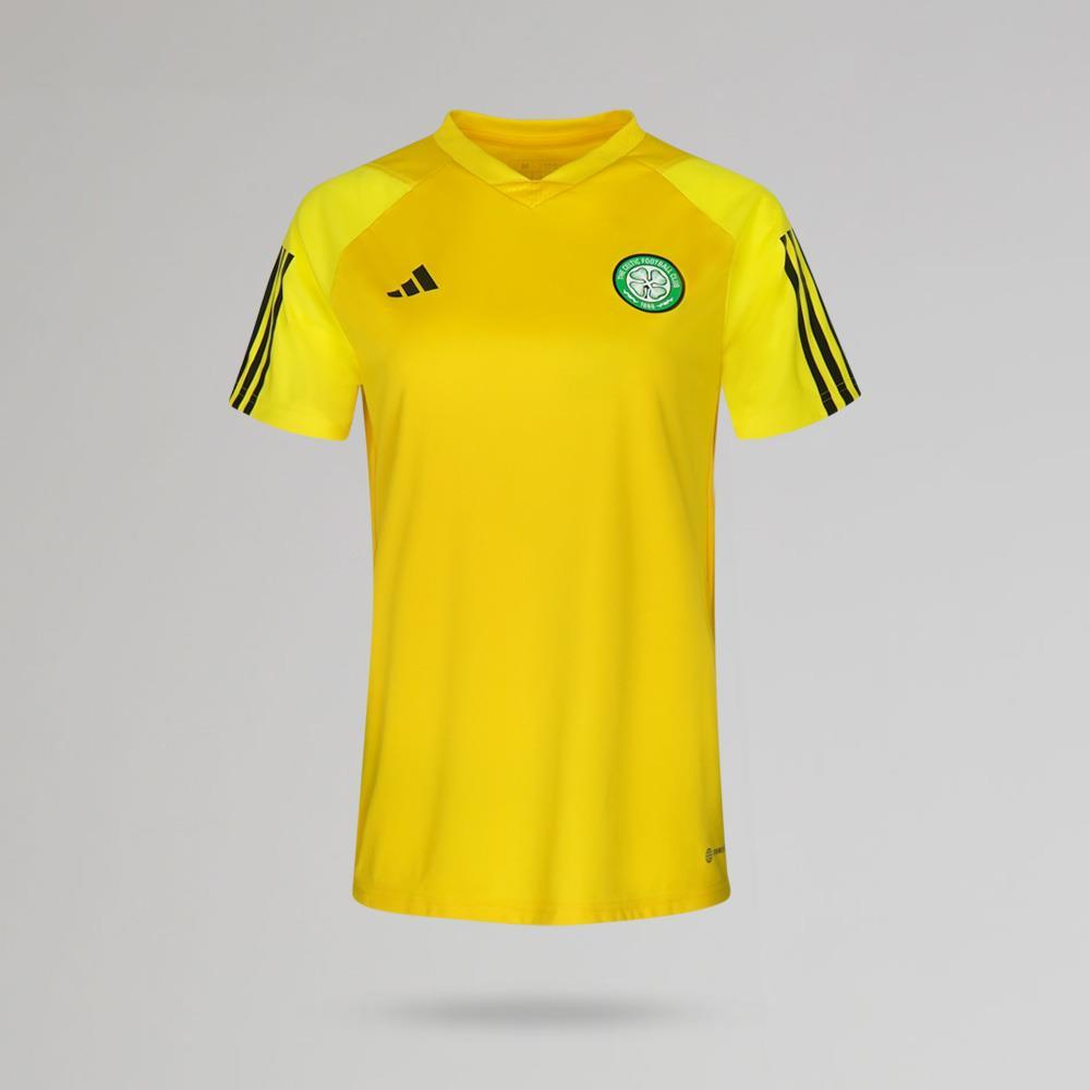 adidas Celtic 2023/24 Gelbes Trainingstrikot für Damen