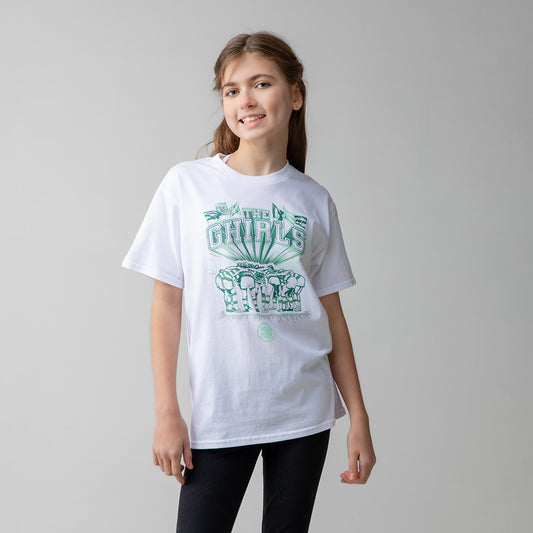 Celtic Junior The Ghirls Huddle T-Shirt, weiß