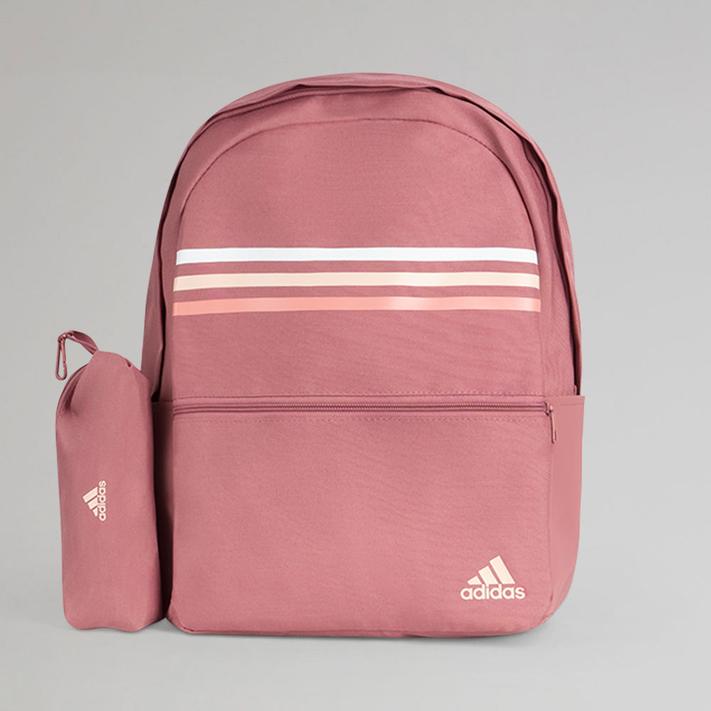 adidas – Rosa Rucksack mit 3 Streifen