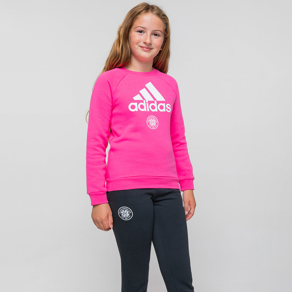 adidas Celtic Junior Pink Jogsuit