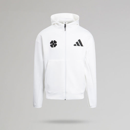 adidas Celtic ZNE Kapuzenpullover in Weiß