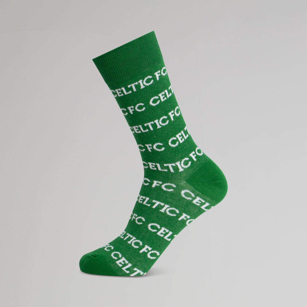 Socken mit keltischem Text