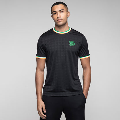 Celtic Crest Black Jacquard T-Shirt