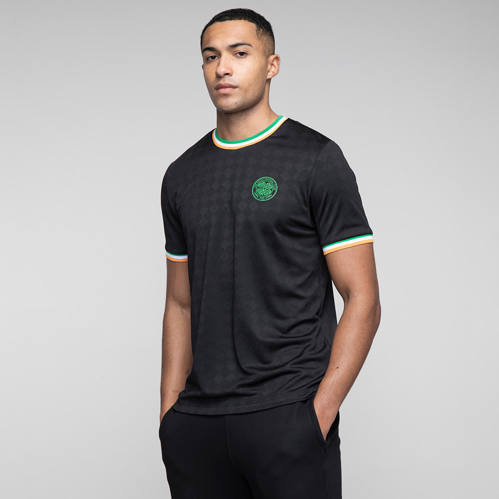 Celtic Crest Black Jacquard T-Shirt