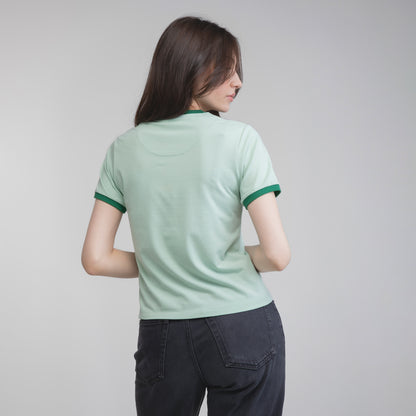 Keltisches Kleeblatt Mintgrünes T-Shirt für Damen