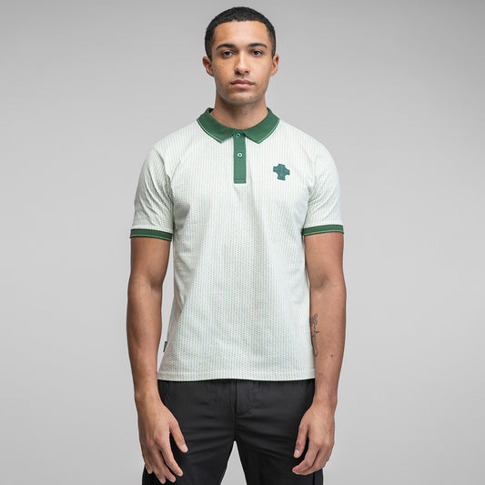 Poloshirt mit keltischem Kreuzmuster