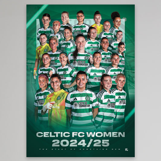 Poster zum Damenkader 2024/25 des Celtic FC