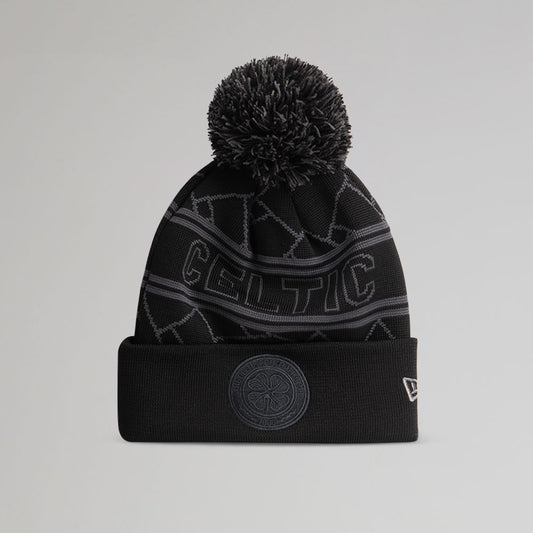 Celtic Black Pom Pom New Era Beanie