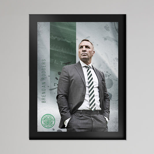 Celtic 2024/25 Brendan Rodgers Tempered Glass Print