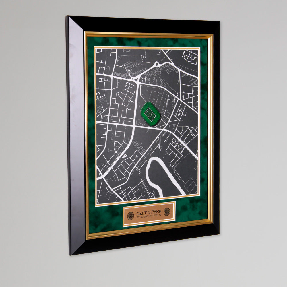 Celtic Map of Celtic Park Tempered Glass Print