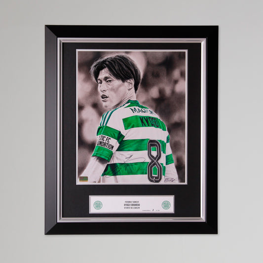 Celtic DL Limited Edition gerahmte signierte Kyogo-Zeichnung