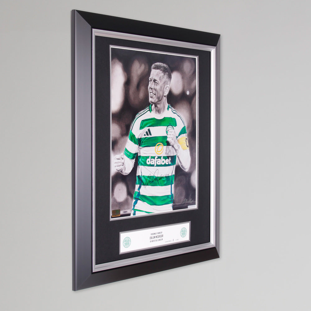 Celtic DL Limited Edition gerahmte signierte McGregor-Zeichnung